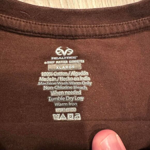 Realtree by Grey Matter Concepts brown tshirt.  Size XL‎ - Picture 6 of 6